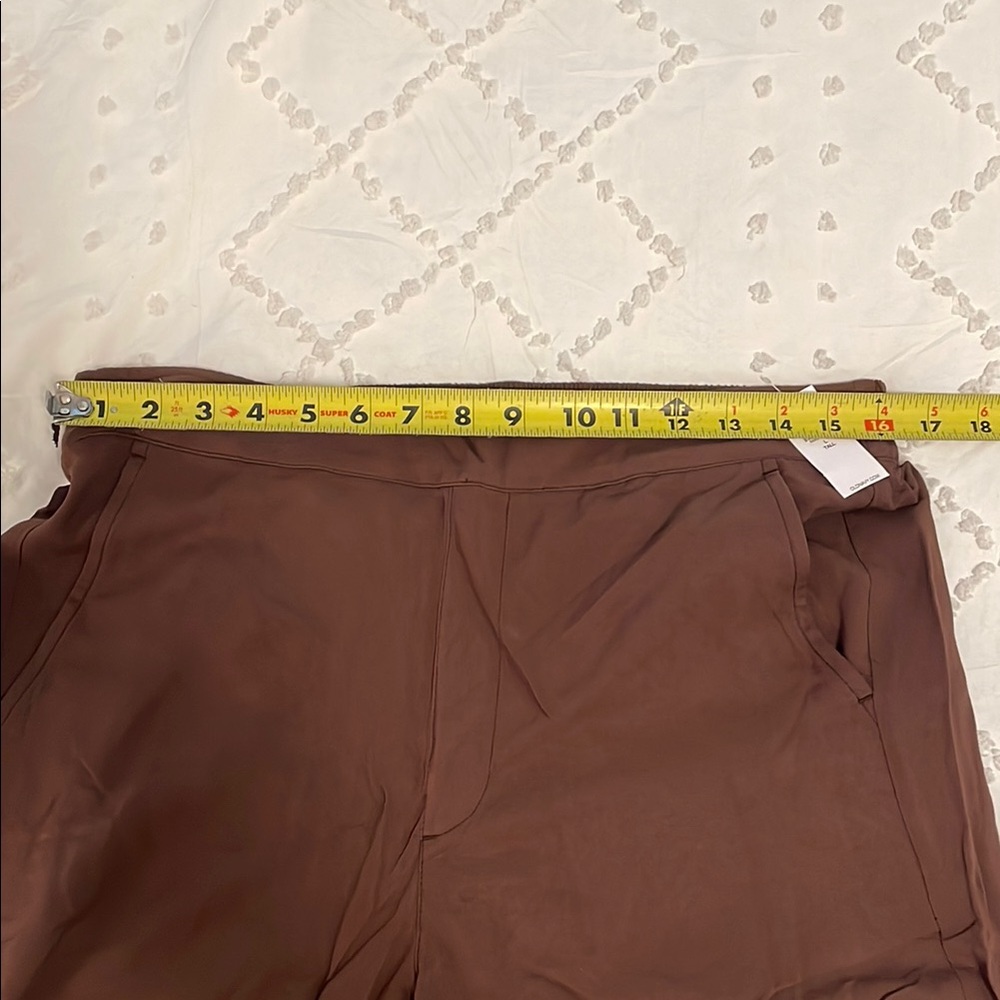 Old Navy Women's Wide Leg linen Pants  Brown nwt large tall - Picture 7 of 12